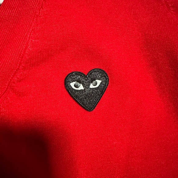 Comme Des Garçons PLAY Red Sweater Authentic - Picture 5 of 5